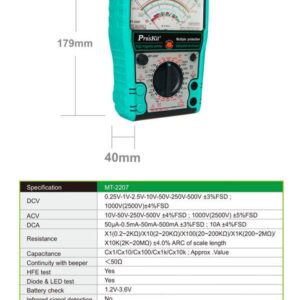 Pro'sKit (or Eclipse) MT-2207 Protective Function Analog Multimeter